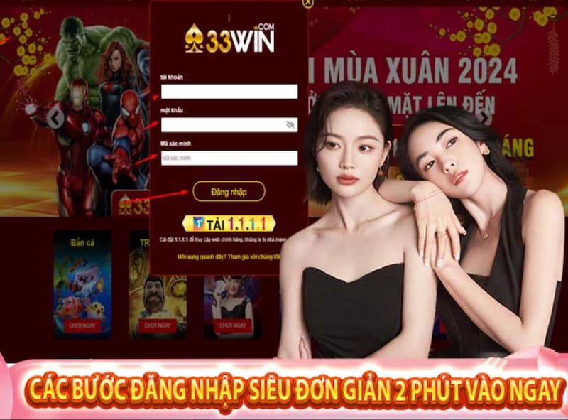 33WIN Đăng Nhập - Hướng Dẫn Truy Cập Tài Khoản Năm 2026 3 nhập thông tin đăng nhập mà nhà cái yêu cầu
